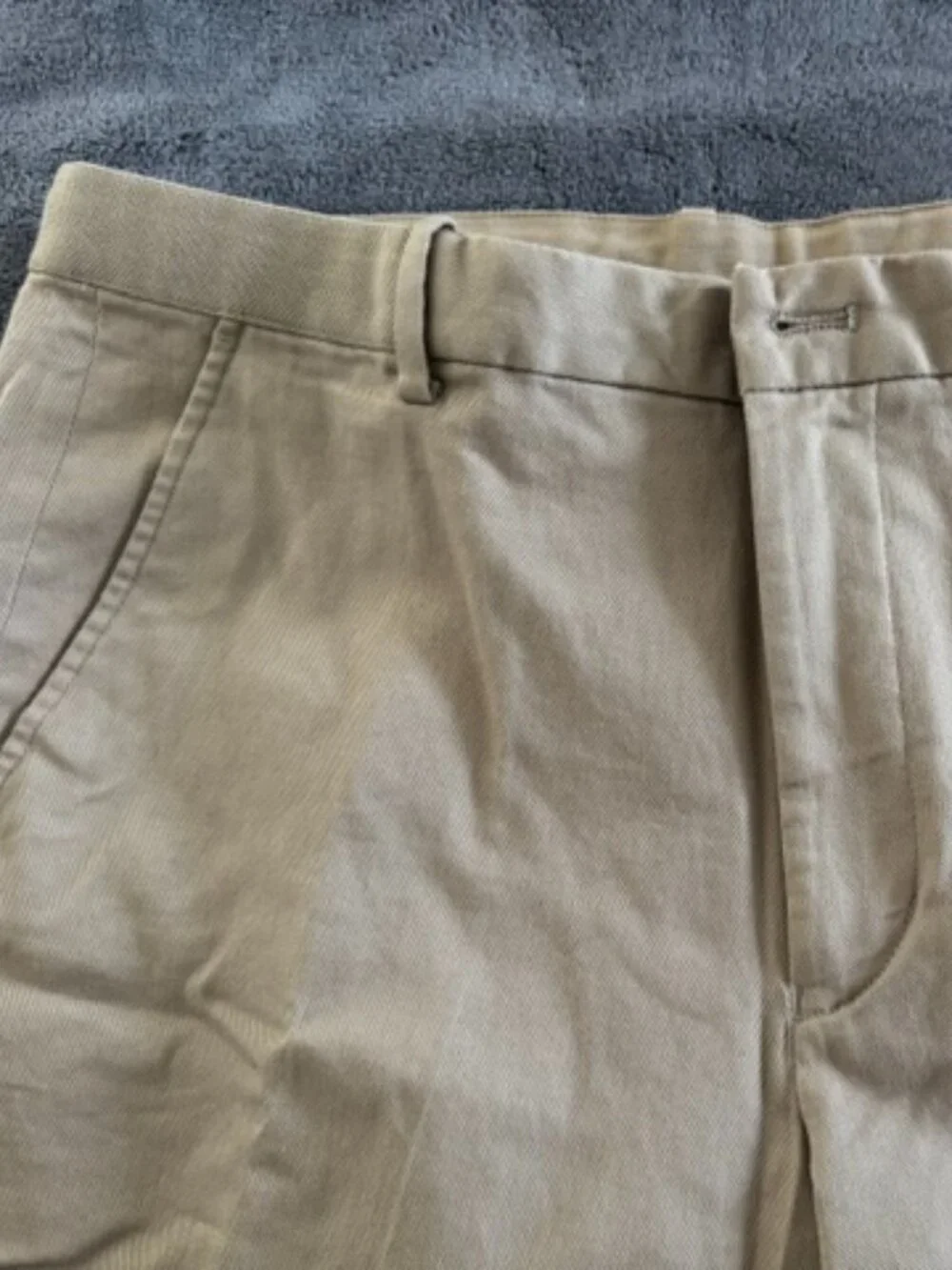 UNIQLO MEN EZY ANKLE PANTS (COTTON)  - BEIGE